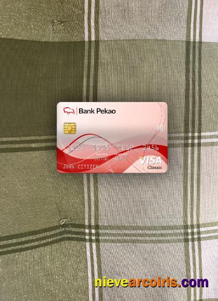 Poland Bank Pekao S.A bank visa classic card photolook
